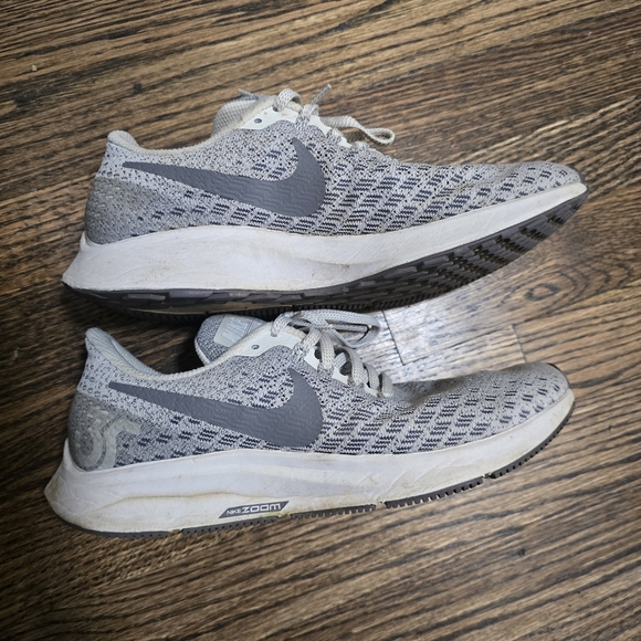 NIKE Air Zoom Pegasus 35  Gray Nylon Running Sneakers Shoes Size 7.5 - Picture 4 of 6
